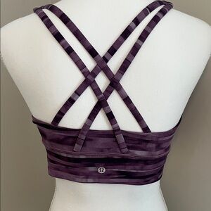 lululemon athletica Strappy Crossback Sports Bra in Deep Purple